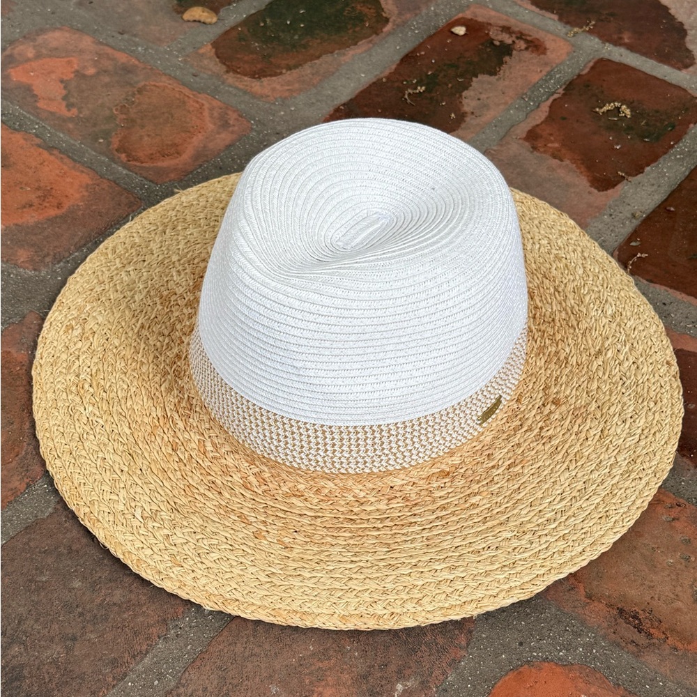 Kooringal "Mimosa Safari" hand-woven raffia-brimmed sun hat - one size - Picture 2 of 5